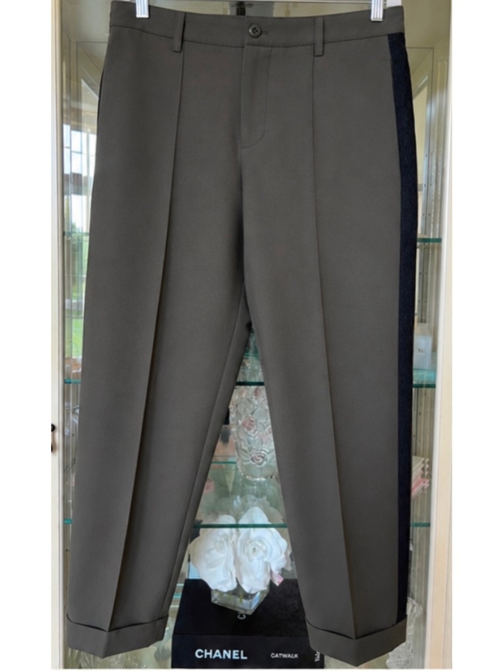 Men's Todd Snyder Dress Pants, Waist 34, Olive Green and Black new! - Picture 3 of 7